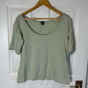 Patagonia hemp cotton 1/2 sleeve micro stripe shirt